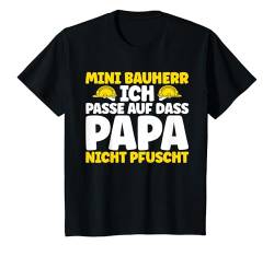 Kinder Bauherren Hausbau Papa Pfuscht Bauhelm Mini Bauherr 2024 T-Shirt von Bauherren 2024 Bauherr Geschenk