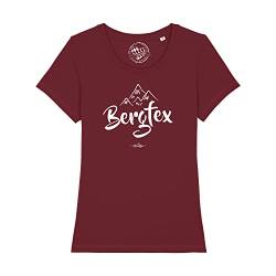 Bavariashop Bayerisches Damen T-Shirt Bergfex - S - weinrot von Bavariashop