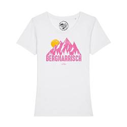 Bavariashop Bayerisches Damen T-Shirt Bergnarrisch - L - weiß von Bavariashop
