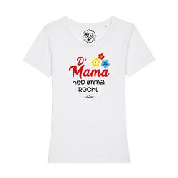 Bavariashop Bayerisches Damen T-Shirt D' Mama hod imma recht - M - weiß von Bavariashop