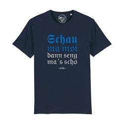 Bavariashop Bayerisches Herren T-Shirt Schau ma moi - L - dunkelblau von Bavariashop