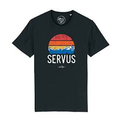 Bavariashop Bayerisches Herren T-Shirt Servus - XL - schwarz von Bavariashop