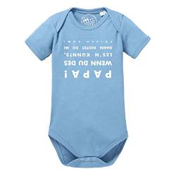 Bavariashop bayerischer Baby Body mit Spruch falsch rum - 56 - blau - lustiger Baby-Strampler von Bavariashop