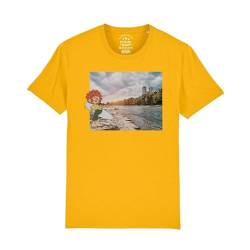 PUMUCKL Herren T-Shirt l Surfer-Kobold - M - gelb von Bavariashop