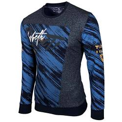 Baxboy Herren Pullover Hoodie Sweatjacke Longsleeve Sweatshirt Jacke Langarm Kapuzenpullover Hoody Sweater 2628, Farbe:Blau, Größe:L von Baxboy