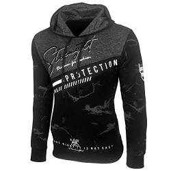 Baxboy Herren Pullover Hoodie Sweatjacke Longsleeve Sweatshirt Jacke Langarm Kapuzenpullover Hoody Sweater 2628, Farbe:Schwarz, Größe:XL von Baxboy