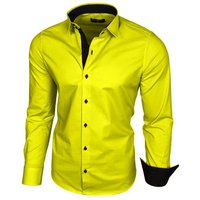 Baxboy Langarmhemd Baxboy Herren Kontrast Hemden Business Freizeit modernes Hemd von Baxboy