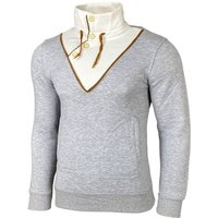 Baxboy Strickpullover Baxboy Herren Sweatshirt Tube-Neck Stehkragen Knopfverschluss von Baxboy