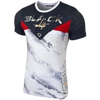 Baxboy T-Shirt Baxboy T-Shirt »Black White« Kurzarmshirt mit All-Over Print von Baxboy