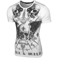 Baxboy T-Shirt Baxboy T-Shirt mit ausgefallenem Design mit Strass Steinen von Baxboy