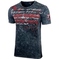 Baxboy T-Shirt Baxboy Verwaschen Used Look Rundhals T-Shirt Kurzarm von Baxboy