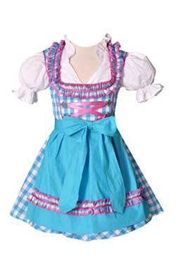 Bayer Madl Carolin KI-Dirndl Set TÜRKIS/PINK, Gr. 104 von Bayer Madl