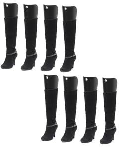 4 Paar Stiefelspanner [24x22cm] - Form Einsätze | Hoch Stiefel Stütze für Damen und Herren Schuhe Farbe - schwarz | Schuhspanner | Stiefeldehner | Schaftformer für Leder- und Textilstiefel geeignet von Bayli