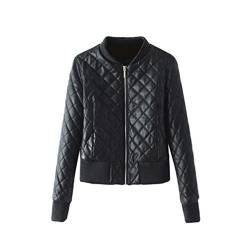 Baymate Damen Casual Lederjacke Motorradjacke Oberbekleidung Kunstlederjacke Jacke Jacket Blazer von Baymate