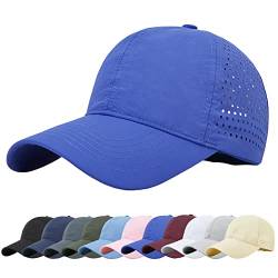 Baynetin Mesh Baseball Kappe, Atmungsaktive Schnell Trocknend Basecap, Masche Freizeit UV Baseballmütze Sport Cap Verstellbar (Farbe blau) von Baynetin