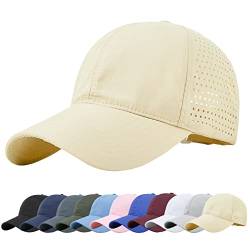 Baynetin Mesh Baseball Kappe, Atmungsaktive Schnell Trocknend Basecap, Masche Freizeit UV Baseballmütze Sport Cap Verstellbar (Khaki) von Baynetin