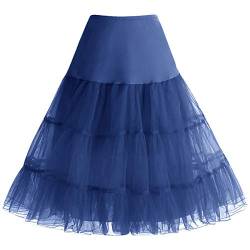 Bbonlinedress Sommerkleid Damen Petticoat schwarz Mini Rock Unterrock Crinoline Underskir Reifrock Navy S von Bbonlinedress