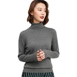 High Lapel Cashmere Sweater Damen Strickpullover Unterteil Pullover Langarm Innen Strickpullover Dunkelgrau 9L von Bciopll