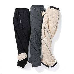 Winter Lammwolle Warm Dicke Sweatpants Herren Mode Jogger Wasser Freizeithose Herren Plus Fleece Übergröße Hose 1733 Grau9 XXL von Bciopll