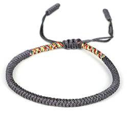 Bcowtte Neue Multi Farbe Tibetisch Buddhistischer Glücksbringer Tibetische Armbänder & Armreifen Für Frauen Männer Handgemachte Knoten Seil Armband von Bcowtte