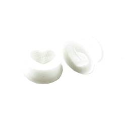 Bcughia Silikon Flesh Tunnel 10mm Plug Ohrringe Damen Herz Form Ohr Plug Set, 2 Stück von Bcughia