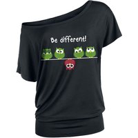 Be Different! T-Shirt - XS bis 3XL - für Damen - Größe 3XL - schwarz von Be Different!
