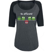 Be Different! T-Shirt - S bis 4XL - für Damen - Größe 3XL - schwarz/grau von Be Different!