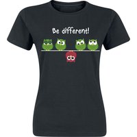 Be Different! T-Shirt - XS bis XL - für Damen - Größe XL - schwarz von Be Different!