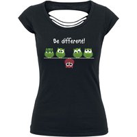 Be Different! T-Shirt - XS bis XL - für Damen - Größe L - schwarz von Be Different!