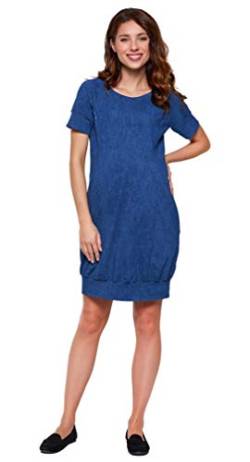 Be Mama - Maternity & Baby wear 2in1 Umstandskleid, Stillkleid, Sommerkleid Baumwolle, Modell: SPORTISSIMA Summer, Jeansblau, XL von Be Mama - Maternity & Baby wear