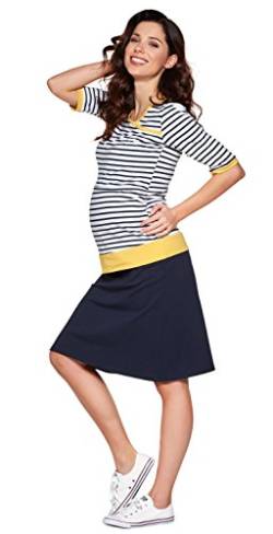 Be! Mama Umstandsrock aus Baumwolle, Modell: Basic, dunkelblau, SM von Be Mama - Maternity & Baby wear