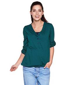 Shirt für Schwangere, Umstandsshirt, Stillshirt mit Gummibund unten, Modell: Flora, lagnarm, grün, XL von Be Mama - Maternity & Baby wear