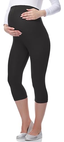 Be Mammy 3/4 Umstandsleggings aus Viskose BE-03 (Graphite, L) von Be Mammy