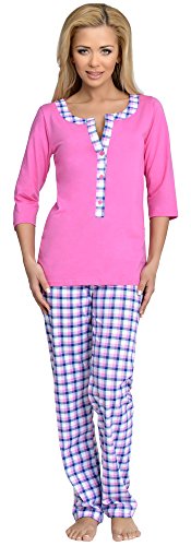 Be Mammy Damen Schlafanzug Stillpyjama 1N2TT2 (Rosa-2, 40 (Herstellergröße: L)) von Be Mammy