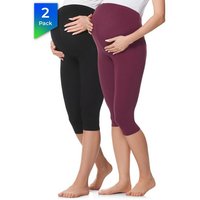 Be Mammy Umstandsleggings 3/4 Umstandhose 2Pack BE20-229 (2-tlg) aus Baumwolle von Be Mammy