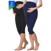 Be Mammy Umstandsleggings 3/4 Umstandhose 2Pack BE20-229 (2-tlg) aus Baumwolle von Be Mammy