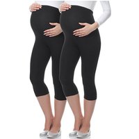 Be Mammy Umstandsleggings 3/4 Umstandsleggings aus Viskose BE-03 2er Pack (2-tlg) elastischer Bund von Be Mammy