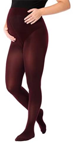 Be Mammy Umstandsstrumpfhose 100 DEN BE-1120 (Weinrot, M) von Be Mammy