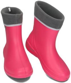 BeComfy Damen Warme EVA Gummistiefel mit Herausnehmbares Innenfutter 36-41 EU (Fuchsia, eu_footwear_size_system, adult, numeric, medium, numeric_37) von BeComfy