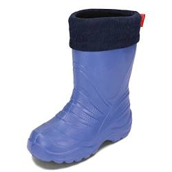 BeKiddy EVA Kinder Stiefel Gefüttert Wasserdicht Regentiefel Schneestiefel Jungen Mädchen Gummistiefel Isoliert 24-37 EU (Blau, numeric_32) von BeKiddy