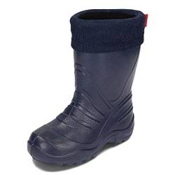 BeKiddy EVA Kinder Stiefel Gefüttert Wasserdicht Regentiefel Schneestiefel Jungen Mädchen Gummistiefel Isoliert 24-37 EU (Marineblau, numeric_28) von BeKiddy