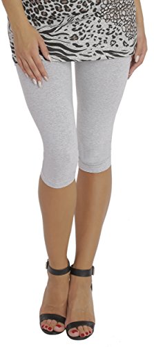 BeLady Damen Leggings 3/4 Capri aus Baumwolle Blickdichte Leggins Viele Farben (Grau, 6XL) von BeLady