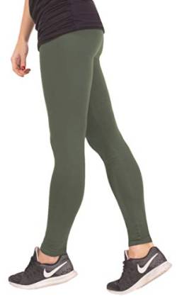 BeLady Damen Leggings Knöchellang Blickdichte Leggins Viele Farben Viele Größen (Olivgrün, L) von BeLady