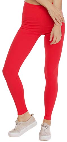 BeLady Damen Leggings Knöchellang Blickdichte Leggins Viele Farben Viele Größen (Rot, L) von BeLady