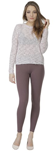 BeLady Damen Leggings Knöchellang aus Baumwolle Blickdichte Leggins Viele Farben (Braun, M) von BeLady