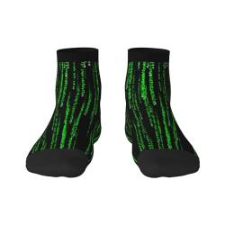 BeNtli Crew-Socken, Kompressionssocken, lässige, neuartige Sportsocken, 30 cm lang, für Unisex, grüne Matrix von BeNtli