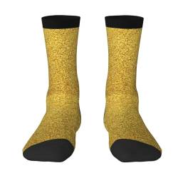 BeNtli Crew-Socken, Kompressionssocken, lässige, neuartige Sportsocken, 40 cm lang, für Unisex, Gold-Glitzer von BeNtli