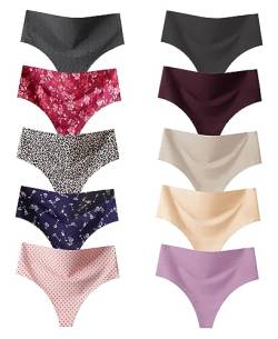 BeReady Bauchweg String Tanga Damen High Waist Tanga Nahtlose Unterwäsche Frauen Sexy Set Seamless Slips Damen Mehrpack 10er Pack von BeReady