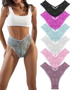 BeReady Spitze String Tanga Damen Set Dessous Damen Sexy Unterwäsche Frauen Spitzen Unterhosen Damen Sexy Unterwäsche für Frau Mehrpack von BeReady