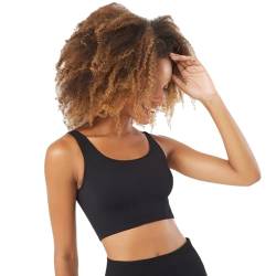 BeSinz Bequemes und Stilvolles Bauchfreies Crop Top für Damen - Sportlich-eleganter Shaped Fit BH ohne Bügel, mit Rundhalsausschnitt und Stretch-Material für Optimalen Halt von BeSinz